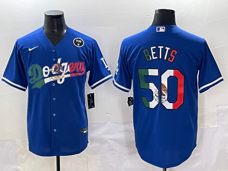 Men 2025 Los Angeles Dodgers #50 Betts Blue Nike 2025 MLB All Star Jersey style 001->los angeles dodgers->MLB Jersey